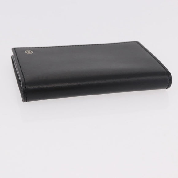 CARTIER Card Case Leather Black Auth 186351V