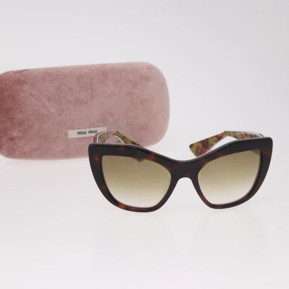 Miu Miu Sunglasses plastic Brown Auth 186352M