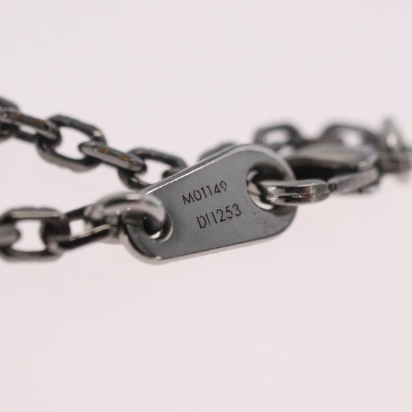 LOUIS VUITTON Pendant Valentine Padlock Necklace metal Black M01149 Auth 186353V