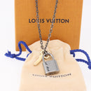 LOUIS VUITTON Pendant Valentine Padlock Necklace metal Black M01149 Auth 186353V-12