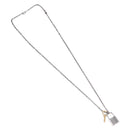 LOUIS VUITTON Pendant Valentine Padlock Necklace metal Black M01149 Auth 186353V-13
