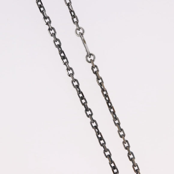 LOUIS VUITTON Pendant Valentine Padlock Necklace metal Black M01149 Auth 186353V