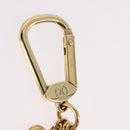 LOUIS VUITTON Porte Cles Coeur Rayure Charm Gold M66476 LV Auth 186357M-6
