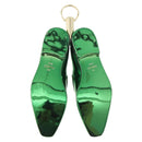 Berluti Key Ring metal Green Auth 186358M-6
