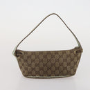 GUCCI GG Canvas GG Supreme Sherry Line Bag Leather 3 Set Beige Brown Auth 186359-10