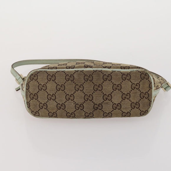 GUCCI GG Canvas GG Supreme Sherry Line Bag Leather 3 Set Beige Brown Auth 186359