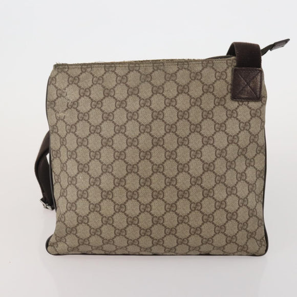GUCCI GG Canvas GG Supreme Sherry Line Bag Leather 3 Set Beige Brown Auth 186359