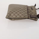 GUCCI GG Canvas GG Supreme Sherry Line Bag Leather 3 Set Beige Brown Auth 186359-4