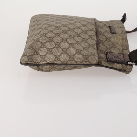 GUCCI GG Canvas GG Supreme Sherry Line Bag Leather 3 Set Beige Brown Auth 186359