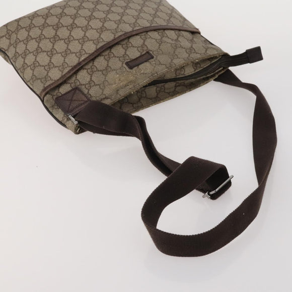 GUCCI GG Canvas GG Supreme Sherry Line Bag Leather 3 Set Beige Brown Auth 186359