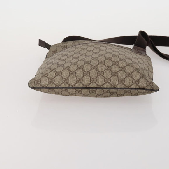 GUCCI GG Canvas GG Supreme Sherry Line Bag Leather 3 Set Beige Brown Auth 186359