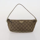 GUCCI GG Canvas GG Supreme Sherry Line Bag Leather 3 Set Beige Brown Auth 186359-9