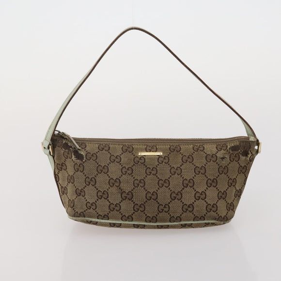 GUCCI GG Canvas GG Supreme Sherry Line Bag Leather 3 Set Beige Brown Auth 186359
