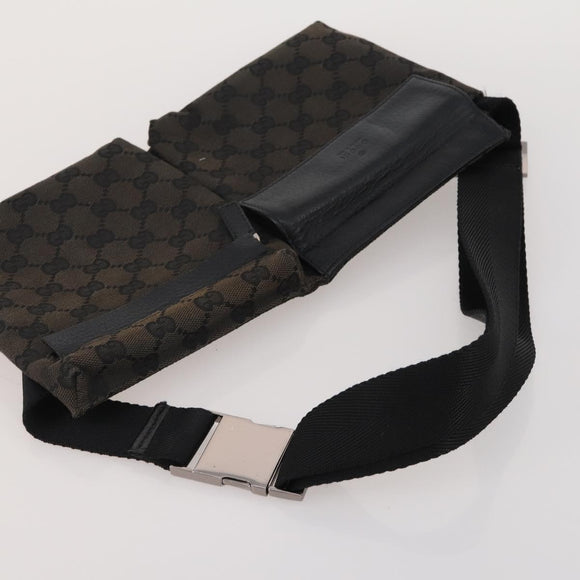 GUCCI GG Canvas Shoulder Bag 2 Set Beige Black Auth 186360