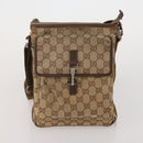GUCCI GG Canvas Shoulder Bag 2 Set Beige Black Auth 186360-2