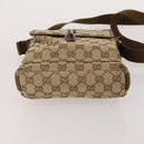 GUCCI GG Canvas Shoulder Bag 2 Set Beige Black Auth 186360-7