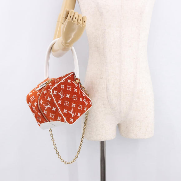 LOUIS VUITTON Monogram Jaguar LV Match Square Bag Orange M46212 Auth 186370SAM