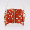 LOUIS VUITTON Monogram Jaguar LV Match Square Bag Orange M46212 Auth 186370SAM-5