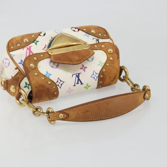 LOUIS VUITTON Monogram Multicolor Marilyn Shoulder Bag White M40206 Auth 186372