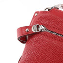 Salvatore Ferragamo Sofia Gancini Hand Bag Leather 2way Red Silver Auth 186373A-18