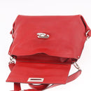 Salvatore Ferragamo Sofia Gancini Hand Bag Leather 2way Red Silver Auth 186373A-20