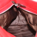 Salvatore Ferragamo Sofia Gancini Hand Bag Leather 2way Red Silver Auth 186373A-23