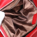 Salvatore Ferragamo Sofia Gancini Hand Bag Leather 2way Red Silver Auth 186373A-26