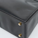 Salvatore Ferragamo Gancini Hand Bag Leather 2way Black Gold Auth 186374-16