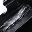 Salvatore Ferragamo Gancini Hand Bag Leather 2way Black Gold Auth 186374-11
