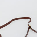 Salvatore Ferragamo Gancini Hand Bag Leather 2way Brown Gold Auth 186375-14