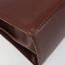 Salvatore Ferragamo Gancini Hand Bag Leather 2way Brown Gold Auth 186375-17