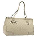 GUCCI GG Canvas Guccissima Princess Bag Leather Ivory Gold 177052 Auth 186378V-1
