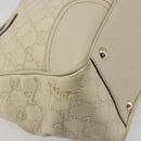 GUCCI GG Canvas Guccissima Princess Bag Leather Ivory Gold 177052 Auth 186378V-17