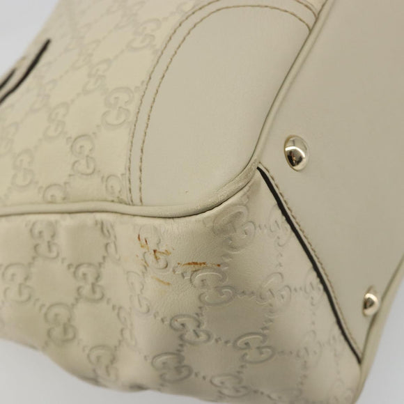 GUCCI GG Canvas Guccissima Princess Bag Leather Ivory Gold 177052 Auth 186378V