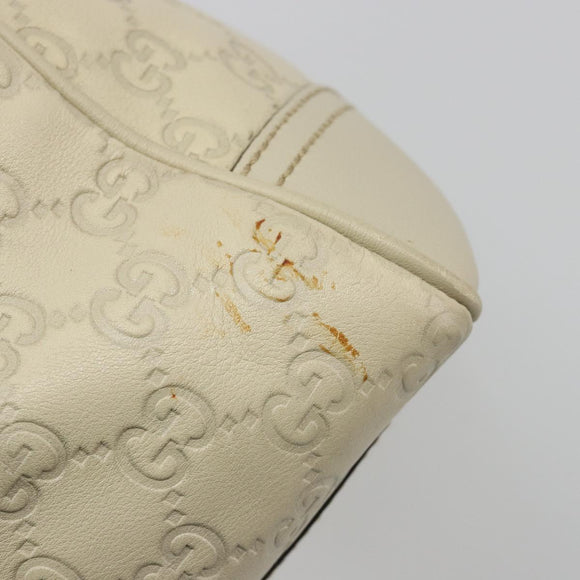 GUCCI GG Canvas Guccissima Princess Bag Leather Ivory Gold 177052 Auth 186378V