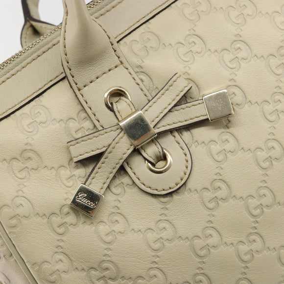 GUCCI GG Canvas Guccissima Princess Bag Leather Ivory Gold 177052 Auth 186378V