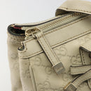 GUCCI GG Canvas Guccissima Princess Bag Leather Ivory Gold 177052 Auth 186378V-19