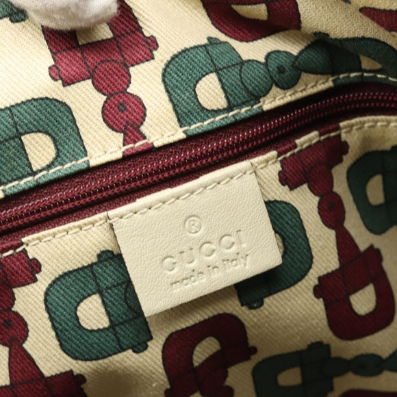 GUCCI GG Canvas Guccissima Princess Bag Leather Ivory Gold 177052 Auth 186378V