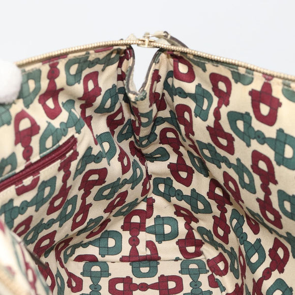 GUCCI GG Canvas Guccissima Princess Bag Leather Ivory Gold 177052 Auth 186378V