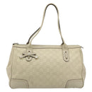 GUCCI GG Canvas Guccissima Princess Bag Leather Ivory Gold 177052 Auth 186378V-13