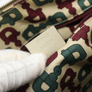 GUCCI GG Canvas Guccissima Princess Bag Leather Ivory Gold 177052 Auth 186378V-11