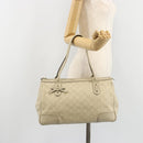 GUCCI GG Canvas Guccissima Princess Bag Leather Ivory Gold 177052 Auth 186378V-25