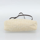 FENDI Zucca Canvas Mamma Baguette Shoulder Bag Beige Silver Auth 186380-5