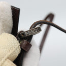 FENDI Zucca Canvas Mamma Baguette Shoulder Bag Beige Silver Auth 186380-10
