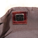 FENDI Zucca Canvas Mamma Baguette Shoulder Bag Beige Silver Auth 186380-11
