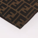 FENDI Zucca Canvas Hand Bag Black Brown Auth 186381V-15