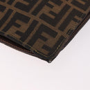 FENDI Zucca Canvas Hand Bag Black Brown Auth 186381V-8