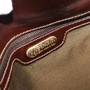 FENDI Zucca Canvas Hand Bag Black Brown Auth 186381V-19