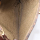 FENDI Zucca Canvas Hand Bag Black Brown Auth 186381V-10