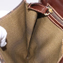 FENDI Zucca Canvas Hand Bag Black Brown Auth 186381V-21